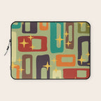 Retro Mid Century Modern Abstract Pattern 225 Laptop Sleeve Gallery Image 1