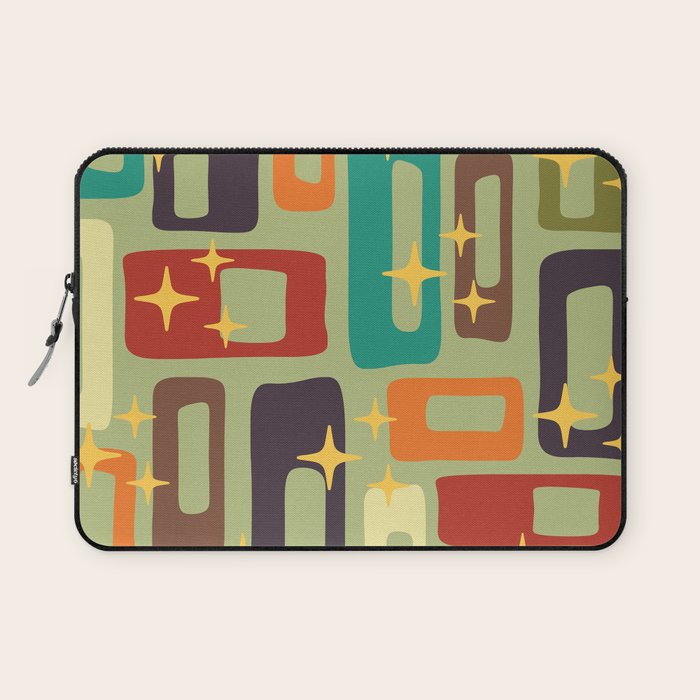 Retro Mid Century Modern Abstract Pattern 225 Laptop Sleeve Gallery Image 1