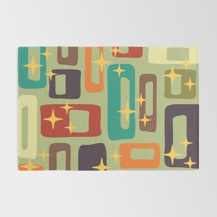 Retro Mid Century Modern Abstract Pattern 225 Rug Gallery Image 2