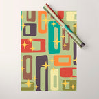 Retro Mid Century Modern Abstract Pattern 225 Wrapping Paper Gallery Image 1