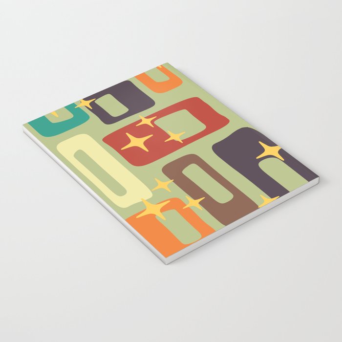 Retro Mid Century Modern Abstract Pattern 225 Notebook Gallery Image 3
