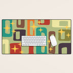 Retro Mid Century Modern Abstract Pattern 225 Desk Mat Gallery Image 1