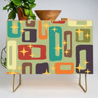 Retro Mid Century Modern Abstract Pattern 225 Credenza Gallery Image 1