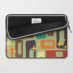 Retro Mid Century Modern Abstract Pattern 225 Laptop Sleeve Gallery Image 2