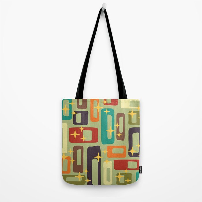 Retro Mid Century Modern Abstract Pattern 225 Tote Bag Gallery Image 2