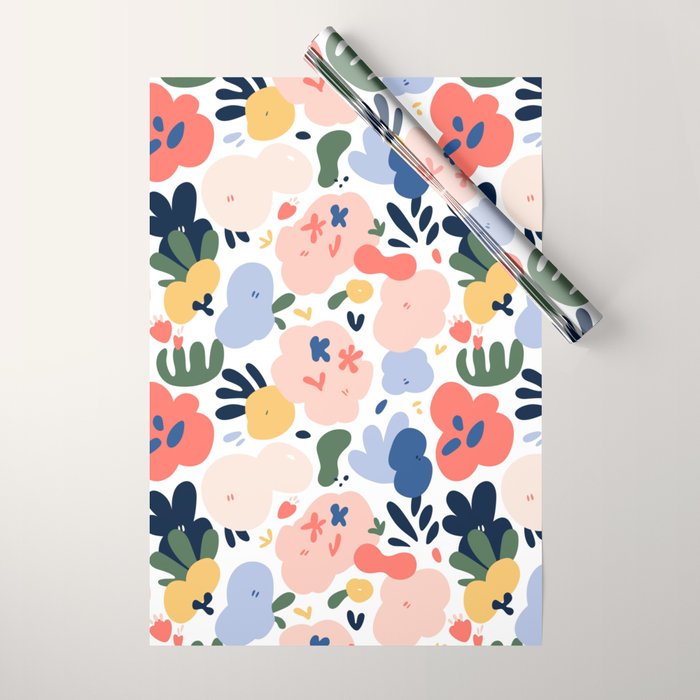 Abstract organic nature art pattern Wrapping Paper Gallery Image 1