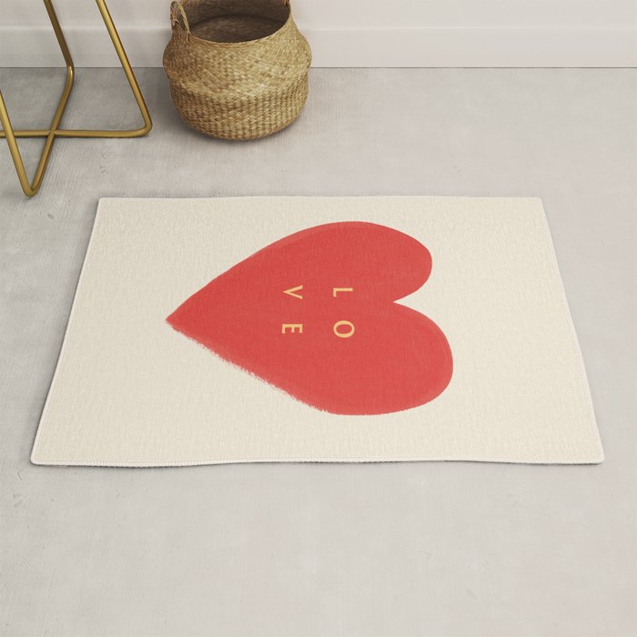 Heart Love - Typography Rug Gallery Image 1