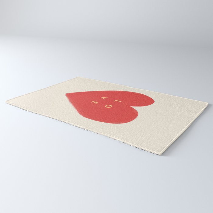 Heart Love - Typography Rug Gallery Image 3