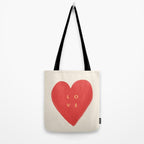 Heart Love - Typography Tote Bag Gallery Image 2