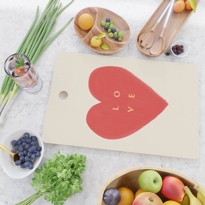 Heart Love - Typography Cutting Board Gallery Image 2
