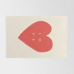 Heart Love - Typography Rug Gallery Image 2