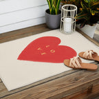 Heart Love - Typography Outdoor Rug Gallery Image 2