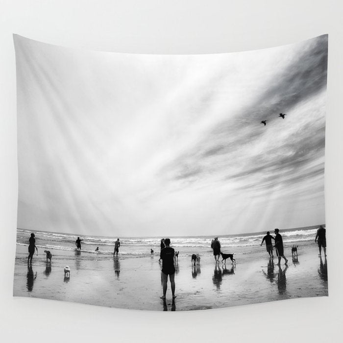 Dog Beach Wall Tapestry Gallery Image 1