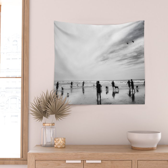 Dog Beach Wall Tapestry Gallery Image 2