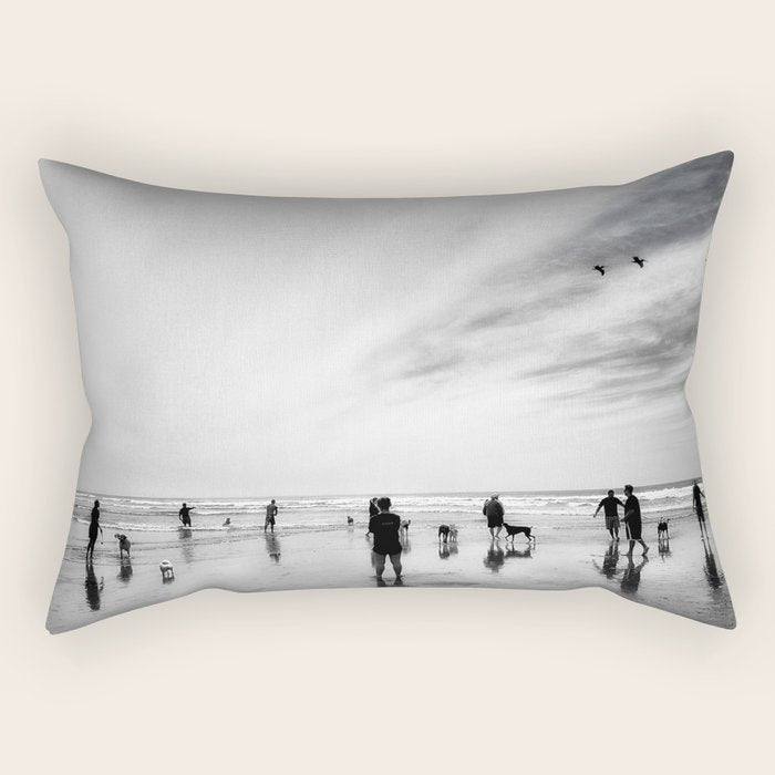 Dog Beach Rectangular Pillow Gallery Image 2