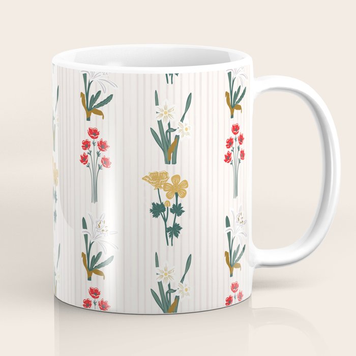 Israel Wildflowers Stripe Coffee Mug Gallery Image 1