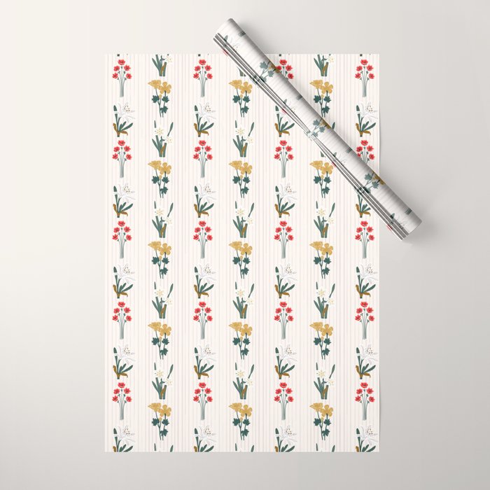 Israel Wildflowers Stripe Wrapping Paper Gallery Image 1