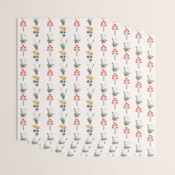 Israel Wildflowers Stripe Wrapping Paper Gallery Image 3
