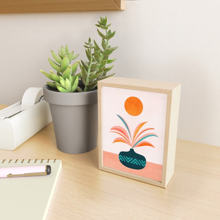 Sun Worship Colorful Plant Illustration Mini Art Print Gallery Image 2