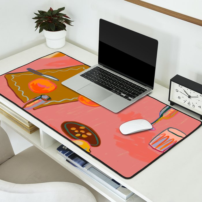 TANGERINES AND CHAMPAGNE Desk Mat Gallery Image 2