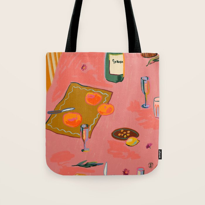 TANGERINES AND CHAMPAGNE Tote Bag Gallery Image 1
