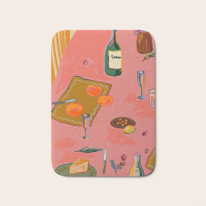 TANGERINES AND CHAMPAGNE Bath Mat Gallery Image 1