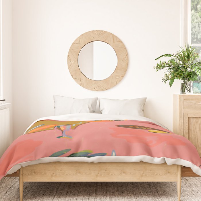 TANGERINES AND CHAMPAGNE Duvet Cover Gallery Image 3