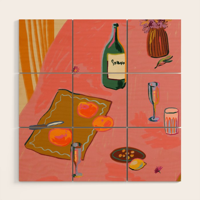 TANGERINES AND CHAMPAGNE Wood Wall Art Gallery Image 1
