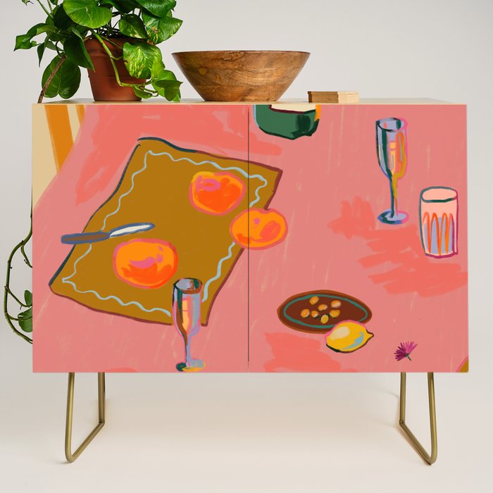 TANGERINES AND CHAMPAGNE Credenza Gallery Image 1