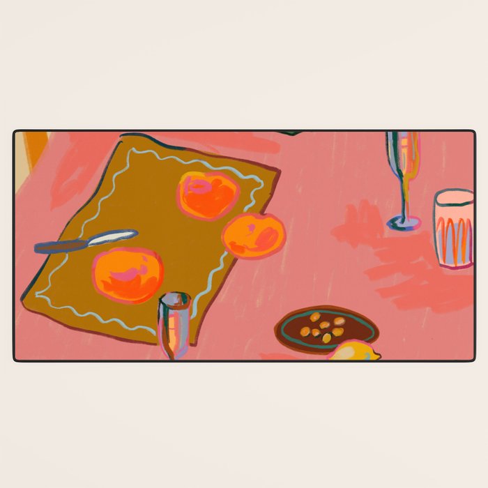 TANGERINES AND CHAMPAGNE Desk Mat Gallery Image 3