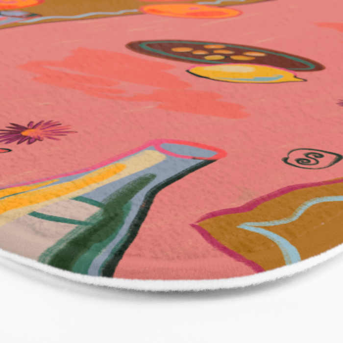 TANGERINES AND CHAMPAGNE Bath Mat Gallery Image 3