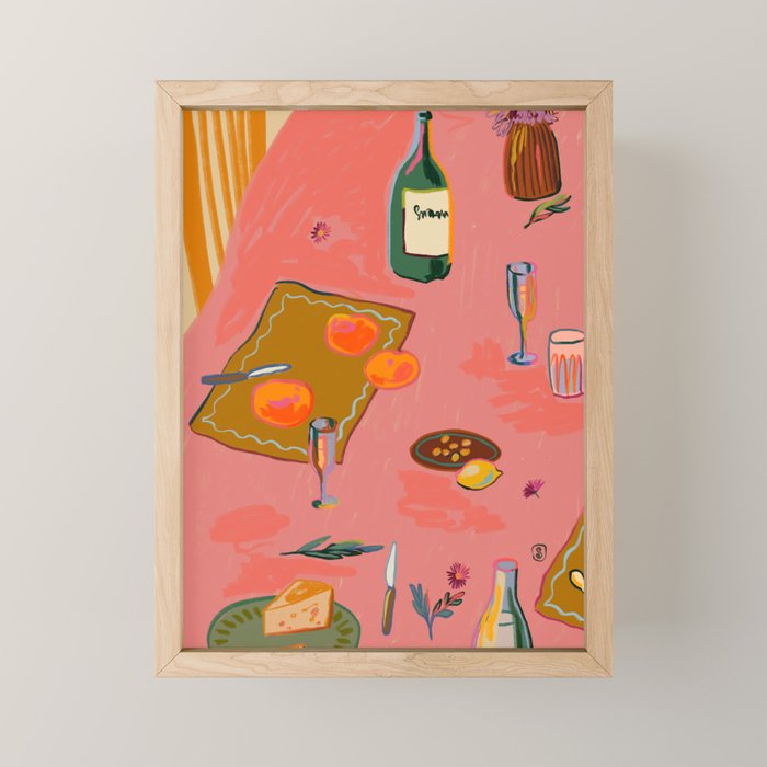 TANGERINES AND CHAMPAGNE Mini Art Print Gallery Image 1