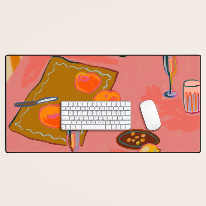 TANGERINES AND CHAMPAGNE Desk Mat Gallery Image 1