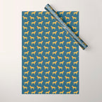 Yellow Labrador Retriever Dog Silhouette Wrapping Paper Gallery Image 1