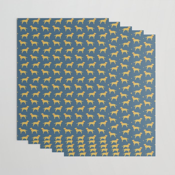 Yellow Labrador Retriever Dog Silhouette Wrapping Paper Gallery Image 3