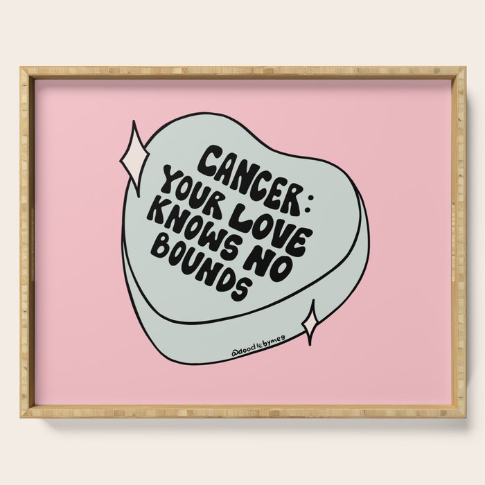Cancer Conversation Heart Serving Tray Gallery Image 1