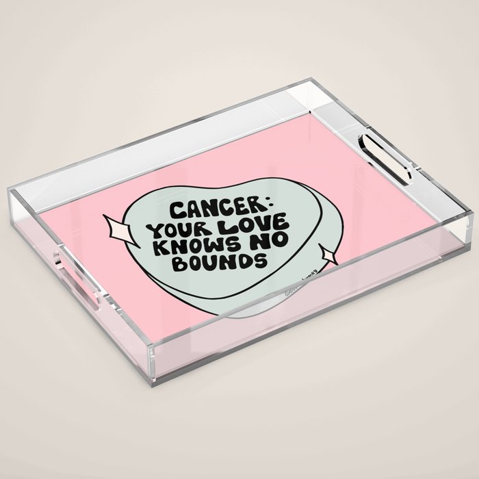 Cancer Conversation Heart Acrylic Tray Gallery Image 1