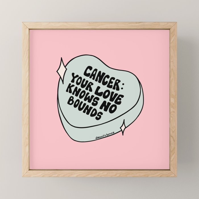 Cancer Conversation Heart Mini Art Print Gallery Image 1