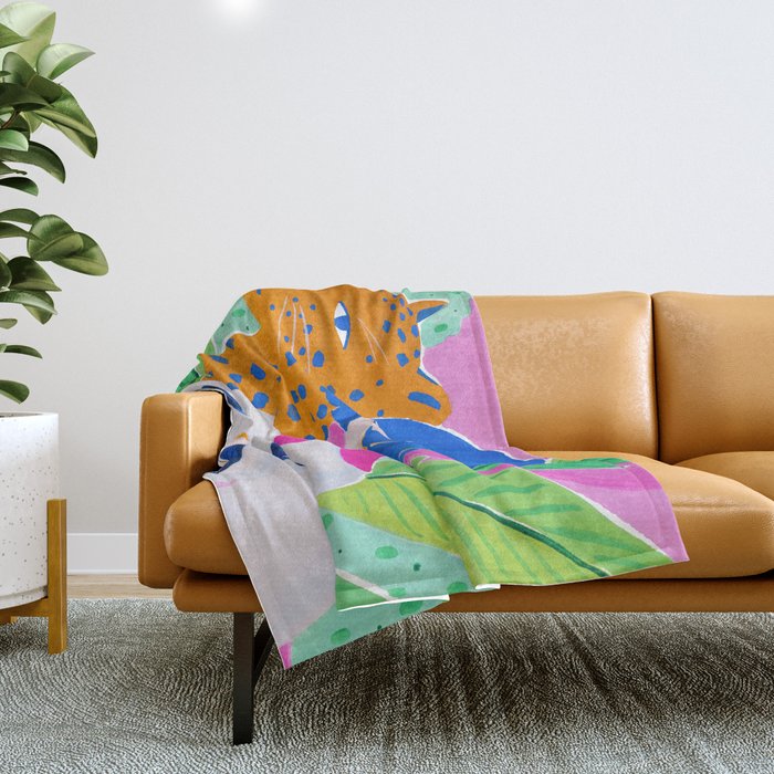 Cat Lady Throw Blanket Gallery Image 1