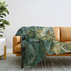 Alphonse Mucha "The Moon and the Stars Series: The Moon" Throw Blanket Gallery Image 2