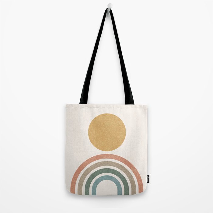 Mid-Century Modern Rainbow Tote Bag Gallery Image 2
