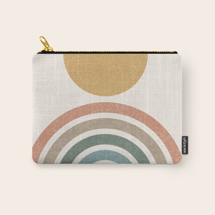 Mid-Century Modern Rainbow Carry All Pouch Gallery Image 1