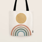 Mid-Century Modern Rainbow Tote Bag Gallery Image 1