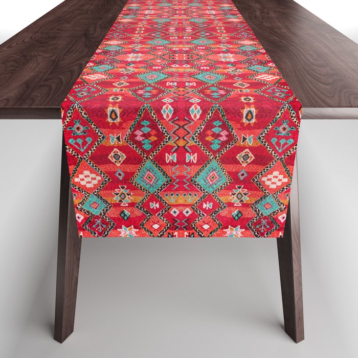 Epic Red Oriental Anthropologie Berber Atlas Moroccan Style Table Runner Gallery Image 1