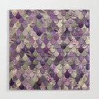 Mermaid Purple and Silver Wood Wall Art Gallery Image 1
