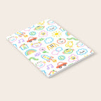 Colorful funny kid doodle art pattern Notebook Gallery Image 2