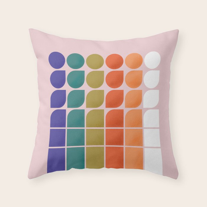 Colorful Changing Shapes Throw Pillow Gallery Image 6