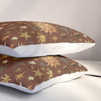 Vintage Star Collage Print in Rust Pillow Sham Gallery Image 3