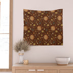 Vintage Star Collage Print in Rust Wall Tapestry Gallery Image 2