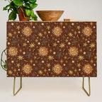 Vintage Star Collage Print in Rust Credenza Gallery Image 1